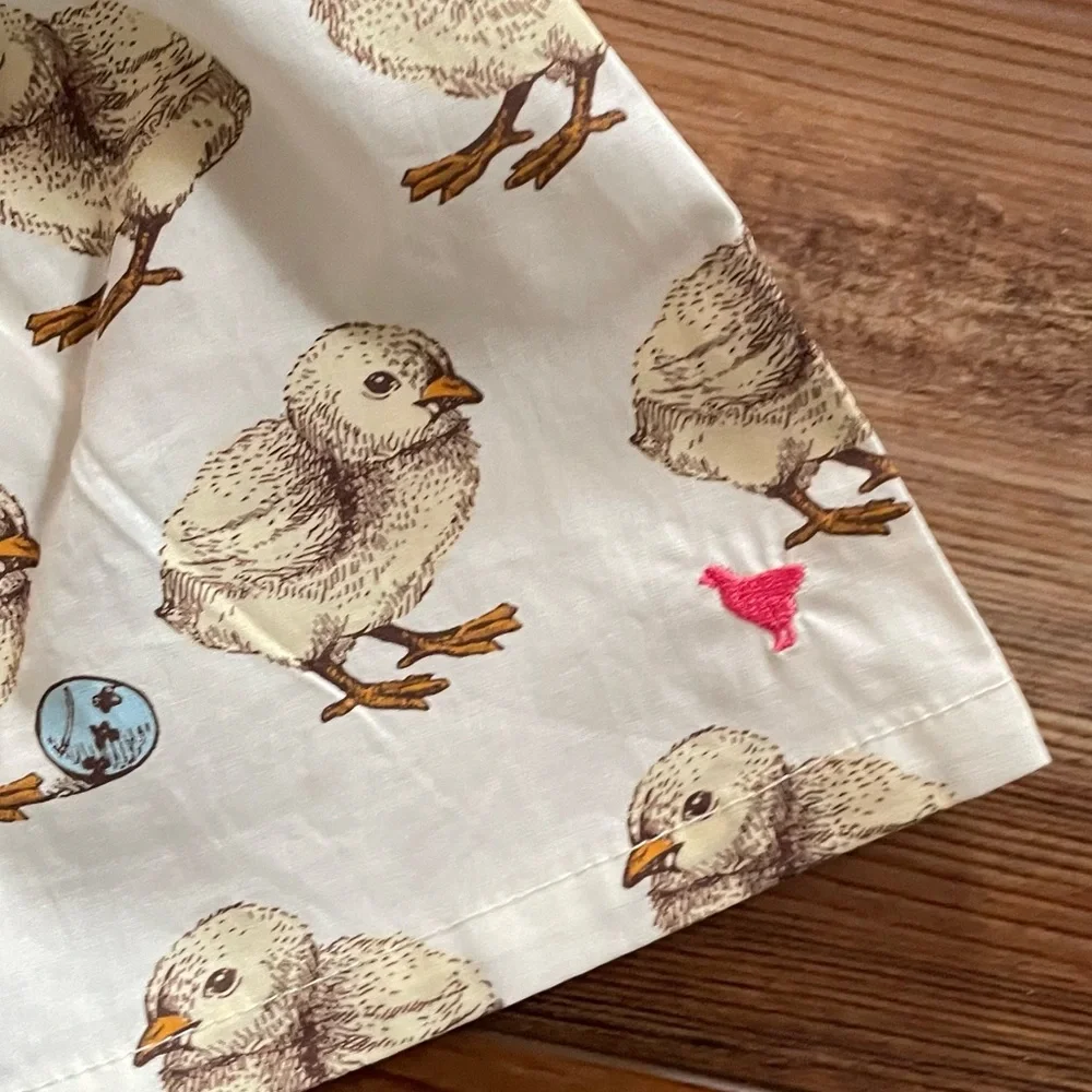 Pink Chicken Adorable Chick Print Baby Dress Set